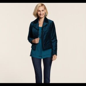 HP Chico’s Velveteen Moto Jacket
